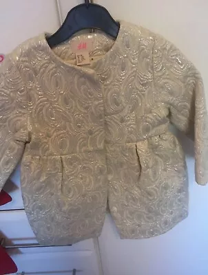 Girls Floral Two Piece Jacquard Jacket And Dress 2-3 Years. Brand New • £10