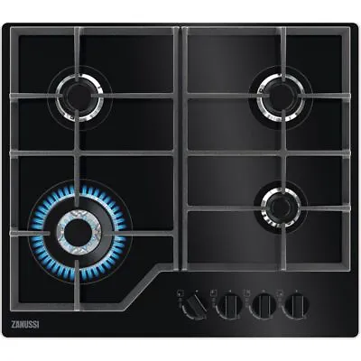 Zanussi ZGGN645K Built In 59cm 4 Burners Black Gas Hob • £368