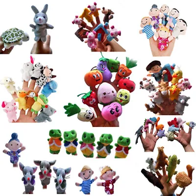 £5.99 • Buy Family Finger Puppets Cloth Doll Baby Educational Hand Toy Story Kid Party Gift 