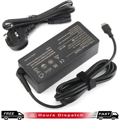 65W TYPE-C USB-C Laptop Power Adapter Charger For Lenovo Acer HP Apple Sony ASUS • £15.99