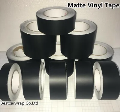 Black Matte Finish Vinyl Roll Tape Car Wrap Film Sticker Adhesive Bubble Free • $5.27