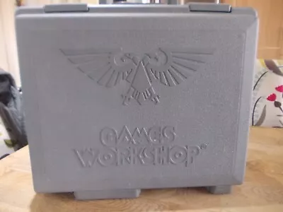 Games Workshop Grey Warhammer Carrying Case In Good Condition With Foam Inserts • £28