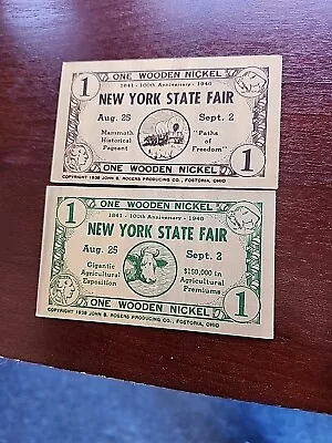New York State Fair Wooden Nickels • $5