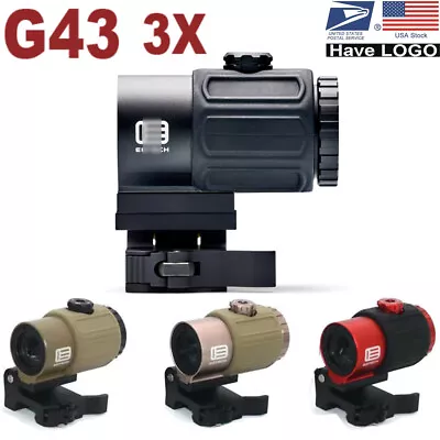 G43 3X Sight Micro Magnifier Scope Clone W/ Switch To Side Quick QD US Airsoft • $95