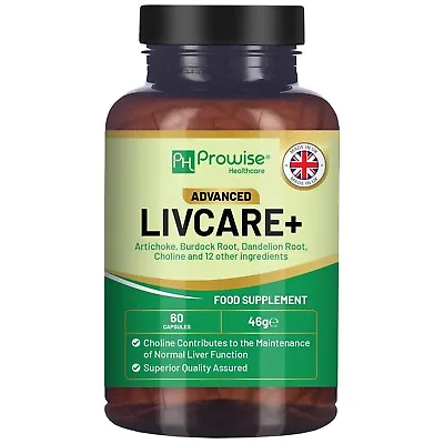 Advanced Livcare+ 60 Capsules Liver Cleanse Detox And Repair For Men And Women • £9.89