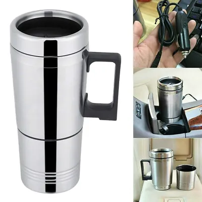 12V Car Heating Cup Electric Kettle Thermal Heater Boiling Coffee Bottle 300ML • £12.89