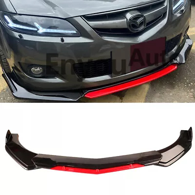 For Mazda CX-3 CX-5 CX-50 CX-9 Front Bumper Lip Spoiler Splitter Black Red • $47.50