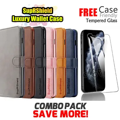 $6.99 • Buy For IPhone 14 13 12 11 Pro Max SE XR XS 7 8 Plus Flip Wallet Case Leather Cover
