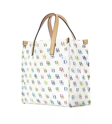 Dooney & Bourke It Lunch Bag Small Multi Color DB Logo's Clear Shopper Bag🌺New • $55