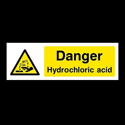 £0.99 • Buy Hydrochloric Acid Plastic Sign OR Sticker (WCD4)