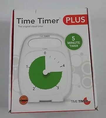 Time Timer TTMTT05W Plus 5 Minute White Timer • $30.04