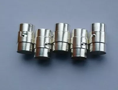 £5 • Buy UK 5pc 10mm HOLE GLUE IN MAGNETIC BARREL CLASPS - LEATHER PARACORD KUMIHIMO  