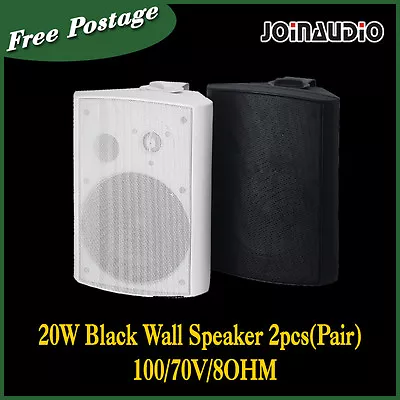 2x20W  Black Wall Speaker 2pcs(Pair) 100/70V/8OHM • $100