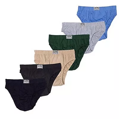 Ultra Dynamic Mens Bikini Briefs Boxer Solid Underwear Cotton 3 & 6 Pack S-2X • $17.99