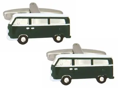 £20.83 • Buy Green & White VW Camper Van Cufflinks NEW & BOXED 2 Year Guarantee