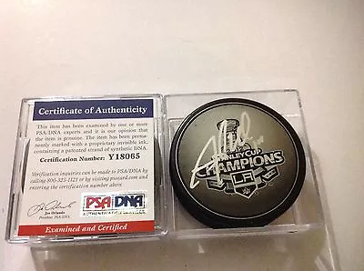 Justin Williams Signed 2012 Stanley Cup LA Kings Hockey Puck PSA DNA COA A • $99.99