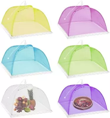 6X Pop Up Food Cover Protector Collapsible Umbrella Wasp Fly Mesh Net BBQ Covers • $13.99