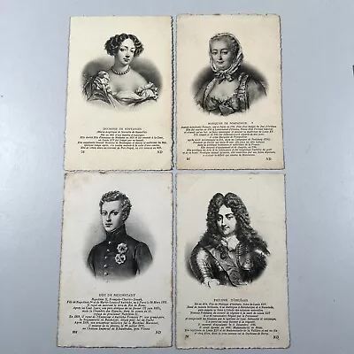 X4 Historical French Figures Postcards Unposted Napoleon II Philippe D’Orleans • £9.99