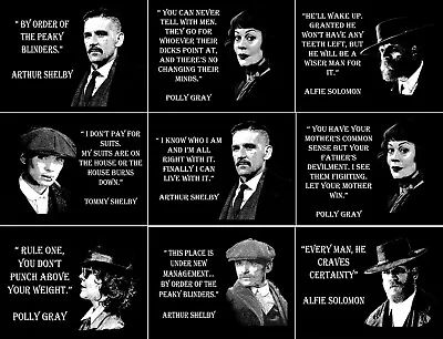 £4.99 • Buy Multi-Listing Peaky Blinders TV Series Quotes Metal Plaques Signs Poster Images