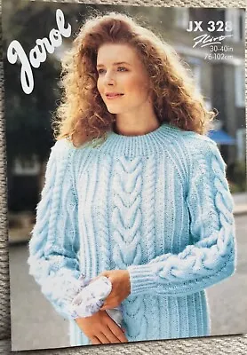 £1.25 • Buy Jarol Knitting Pattern 328 For Raglan Sweater In Flirt ~ Sizes 30 - 40 Ins