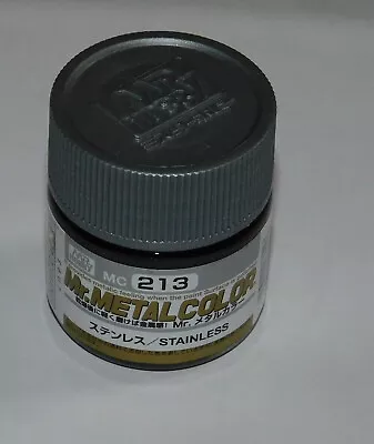 MR HOBBY MR METAL COLOR (COLOUR) MC 213 STAINLESS  10ml POT PAINT • £3.50