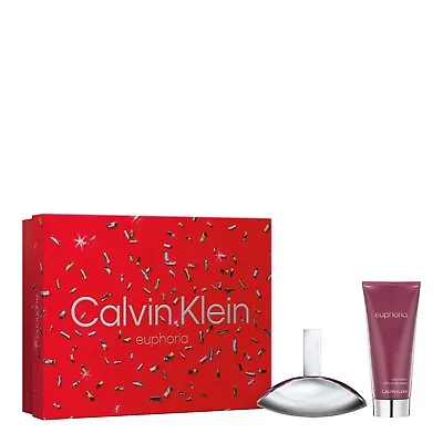 Ck Euphoria Womens 50ml Edp & 100ml Bl Gift Set 2023 • £62