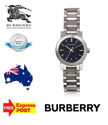 New Burberry 'the City' Bu9201 Silver/black Check Womens Quartz Watch • $295