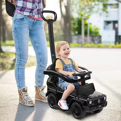 3-in-1 Licensed Benz Toddlers Ride On Push Car Kids Sliding Walker Toy Car • £68.95