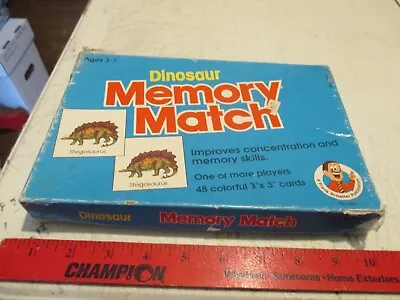 Vintage Dinosaur Memory Match 1989 Schaffer 46 Of 48 Match's • $9