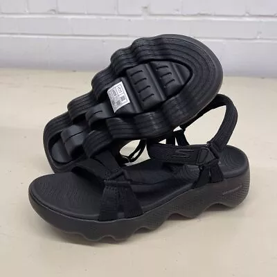 SKECHERS Go Walk Massage Fit Transcend Sandals Women's Size US 7 Black • $63.75