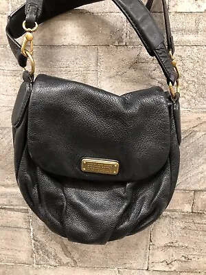 Marc Jacobs Classic Q Hand Bag / Purse - Black Pebbled Leather Crossbody • $44.99