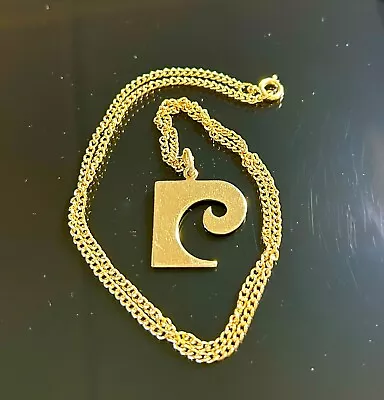 Vintage Pierre Cardin Gold Tone Logo Necklace XLNT Condition 20” • $29.99