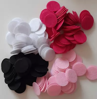£2.15 • Buy 25mm Die Cut Felt Backing Circles For DIY Hair Clips Headbands Brooches