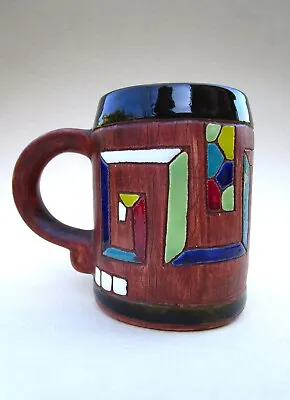 Vintage Keramos Jewish Judaica Ceramic Art Mug Stein Hand Painted In Israel • $89