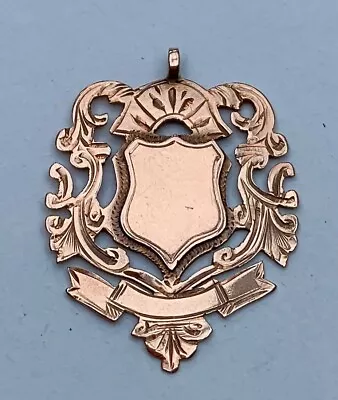 Antique 9ct Rose Gold Watch Fob By G. Loveridge Birmingham 1908 4g • £159