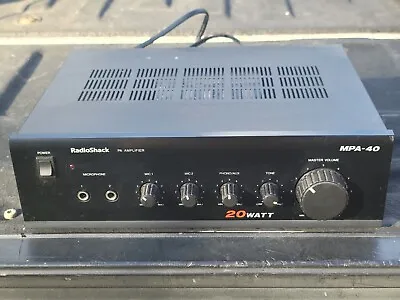 Radioshack MPA-40 20W PA Amplifier • $19.95