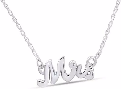 Mrs.Charm Pendant Necklace With 18  Chain 925 Sterling Silver For Womens • $51.74