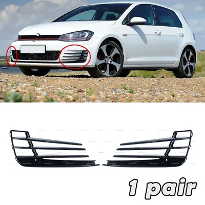 2x Front Fog Light Grille Lower Bumper Grill Cover For VW Golf MK7 GTI 2014-2017 • $58.96