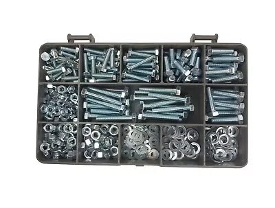 Assorted Kit Nuts And Bolts Setscrews Washers M4 M5 8.8 High Tensile 270pc • £13.39