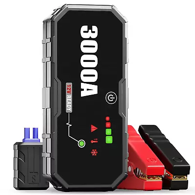 Portable 3000Amp Car Jump Starter 12V Pack Booster Charger Battery Power Bank • $99.99