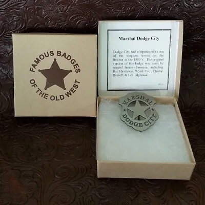 Wyatt Earp Marshall Dodge City Badge And Commemorative Coin • $19.99