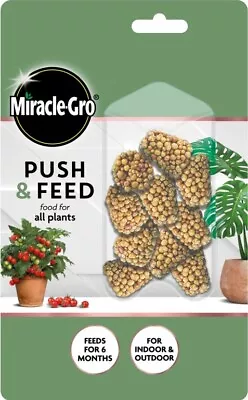 Miracle Gro Push & Feed 6 Month Food For All Indoor & Outdoor Plants Pack 0f 10 • £6.99