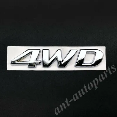 $7.90 • Buy Metal Chrome 4WD Car Trunk Rear Emblem Badge Decal Stickers AWD 4X4 IX25 35