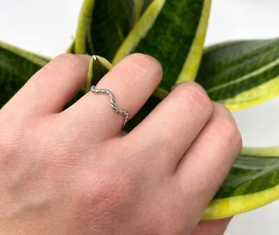 925 Silver Twisted Ring Braided Adjustable Open Ring Rings For Women's & Men's • $10.55
