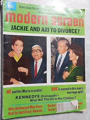 May 1970 Modern Screen Magazine Kennedy Jackie & Ari Dean Martin • $5.99