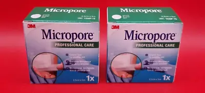 3M Micropore Surgical Tape 2.5cm X 5m Single - X2 • £4.95