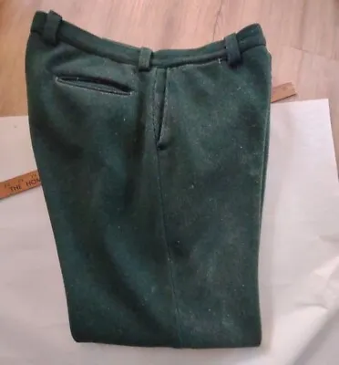 Vintage Hunting Thick Wool Pants Men's Spruce Green Used • $26