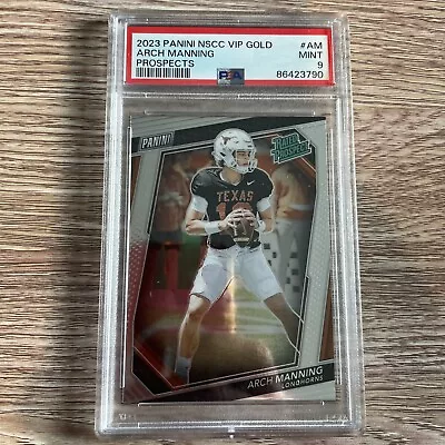 ARCH MANNING 2023 Panini NSCC VIP Gold Prospects PSA 9!  • $169