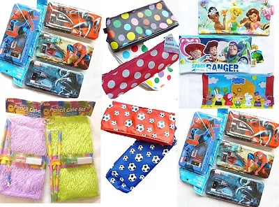 £2.39 • Buy Children's School Classroom Stationary Pencil Case Polka Dots Hearts Flowers