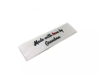 Made With Love By Grandma Labels - Flat 15x50 - 40 Pack - Sew On • £9.99